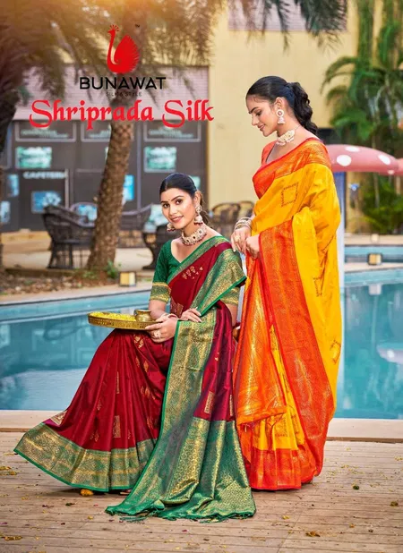 Shriprada Silk By Bunawat Silk Wedding Wear Sarees Wholesale In India Catalog