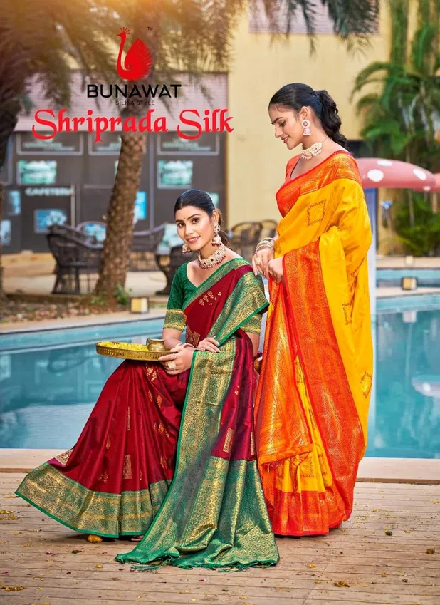 Shriprada Silk By Bunawat Silk Wedding Wear Sarees Wholesale In India