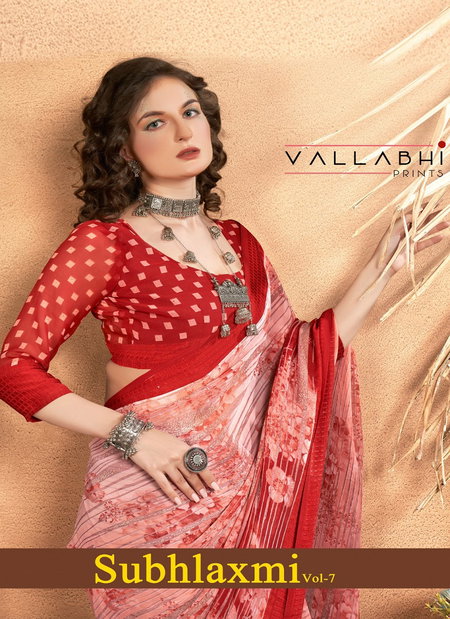 Shubhlaxmi Vol 7 By Vallabhi Printed Georgette Sarees Wholesale Price In Surat