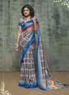 Shvetamber Latest Designer Party Wear Global Linen Juth Digital Printed Saree Collection