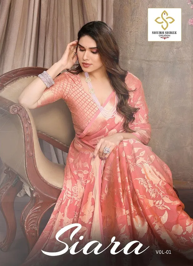 Siara By Shubh Shree Moss Brasso Wholesale Sarees Suppliers In Mumbai