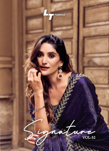 Signature Vol 32 By Lt Nc Malai Silk Party Wear Saree Wholesale Price In Surat
