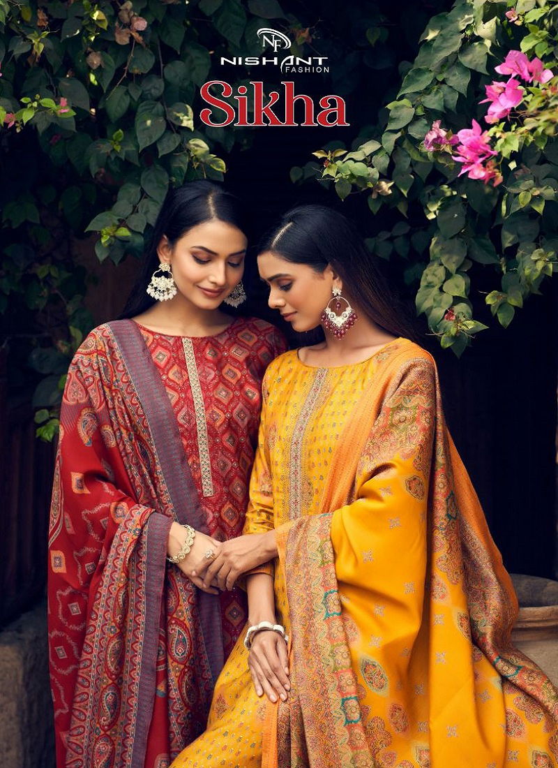 SIkha By Nishant Designer Modal Silk Dress Material Exporters In India Catalog