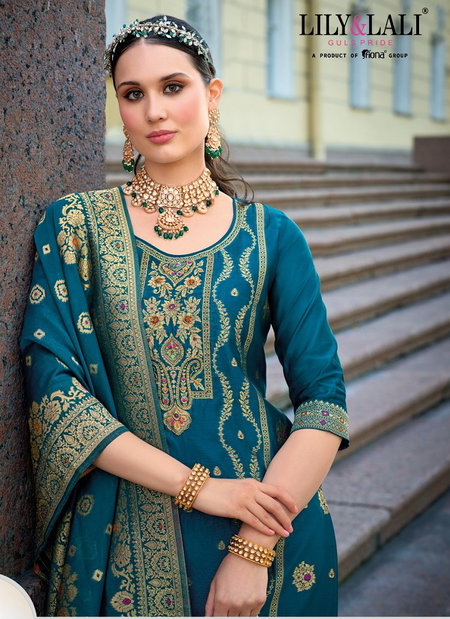 Silkyness Vol 2 By Lily And Lali Jacquard Designer Kurti With Bottom Dupatta Wholesale Price In Surat
