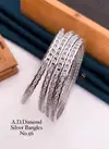 Silver And Golden AD Diamond Bangles Catalog
