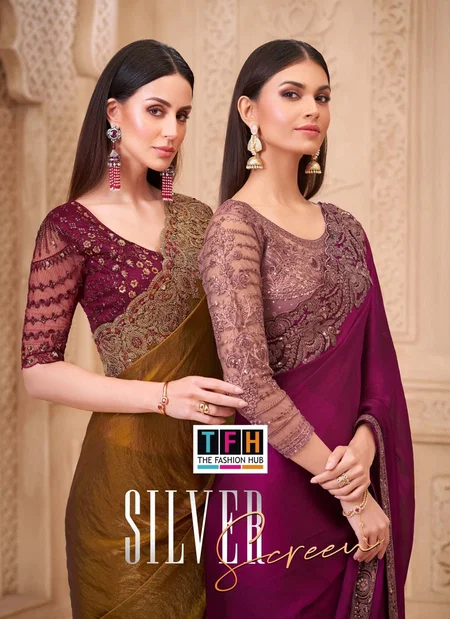Silver Screen 22 Edition By Tfh Fancy Party Wear Saree Exporters In India
