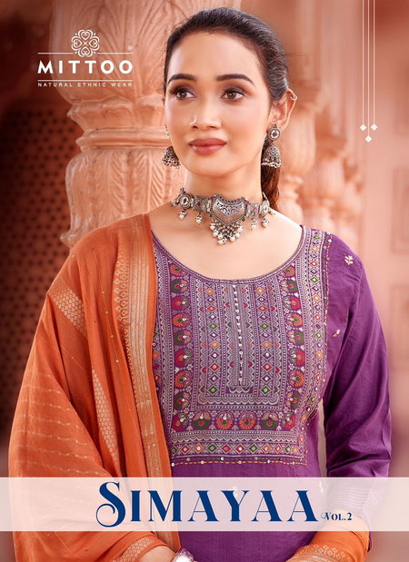 Simayaa Vol 2 By Mittoo Viscose Kurti With Bottom Dupatta Wholesale Price In Surat
