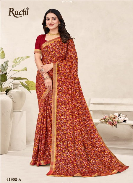 Simayaa Vol 34 By Ruchi Chiffon Daily Wear Saree Exporters In India
