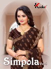 Simpola 5 Latest fancy Designer Casual Wear Weightless Printed With Diamond Saree Collection
