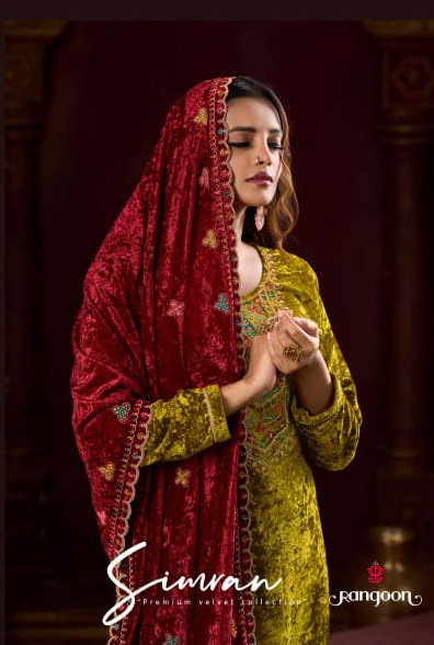 Simran By Rangoon Velvet Surat Kurti With Bottom Dupatta Wholesale Market