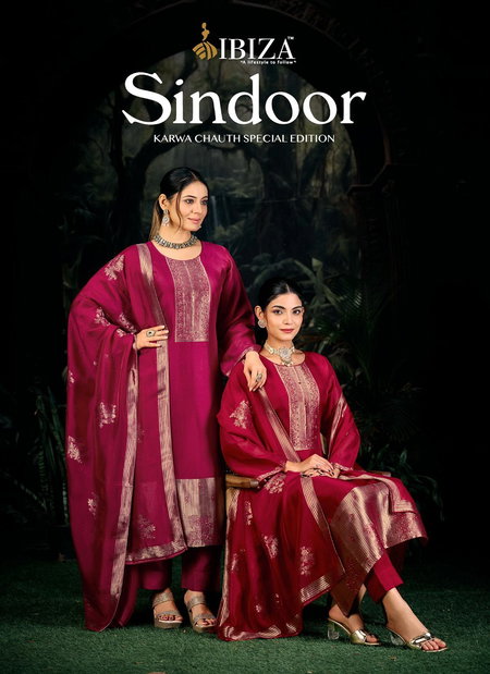 Sindoor By Ibiza Banglory Silk Jacquard Wholesale Designer Salwar Suits In India