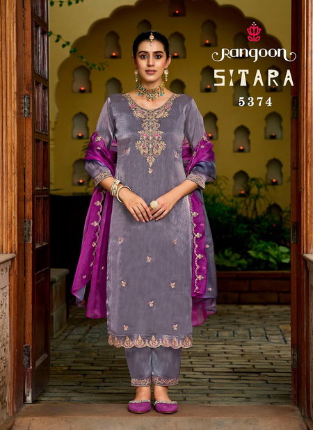 Sitara By Rangoon Burberry Silk Designer Kurti With Bottom Dupatta Wholesale Price In Surat
 Catalog