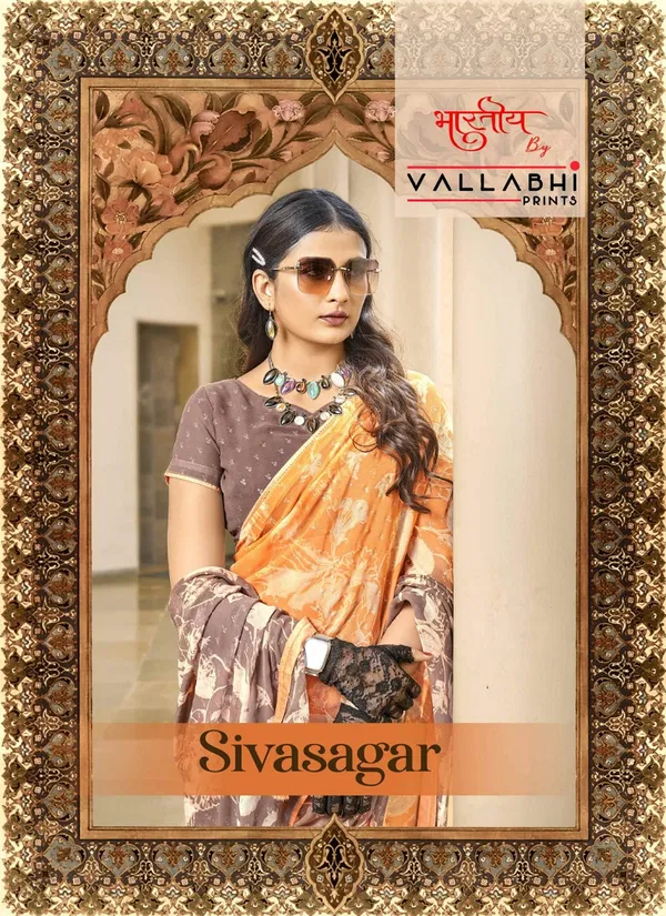 Sivasagar By Vallabhi Moss Georgette Printed Sarees Orders In India