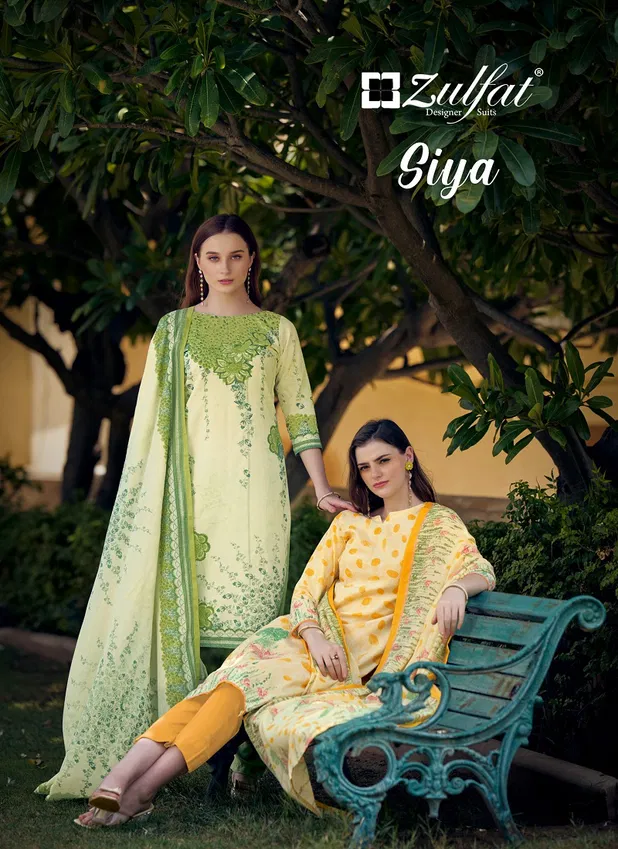 Siya By Zulfat Pure Cotton Printed Dress Material Wholesale Orders In India