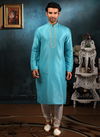 Sky Bue Banarasi Silk Kurta Pajama 7732