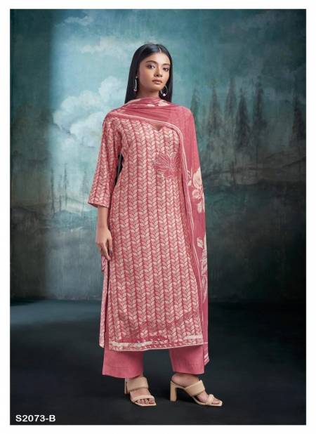 Skylar 2073 By Ganga Pashmina Kurti Bottom Dupatta Dress Material Catalog 