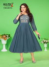Smarta By Dee Cee Plain Georgette Embroidery Kurtis Wholesale Shop In Surat