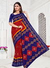 Smc Golden Bandhani Cotton Printed Regular Wear Designer Saree Collection