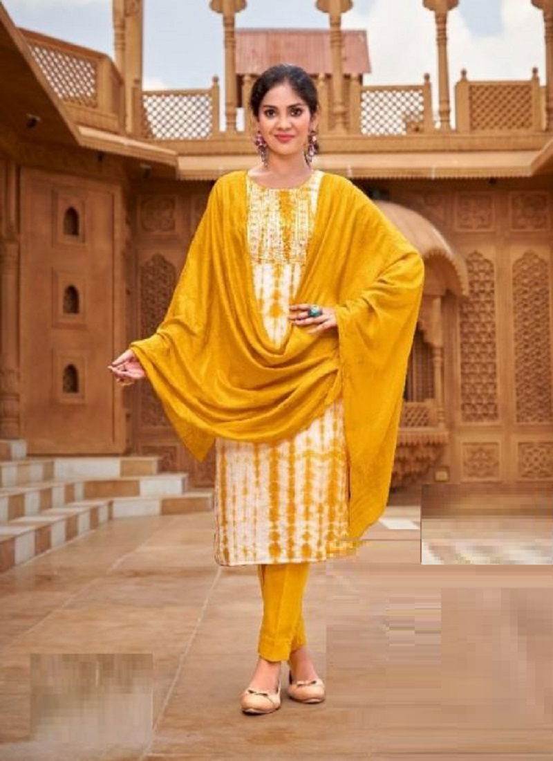 Smit Hello Saburi Exclusive Wear Wholesale Kurti With Bottom Dupatta Collection