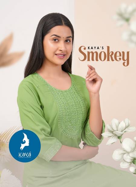 Smokey By Kaya Rayon Plus Size Kurtis Wholesale Shop In Surat Catalog