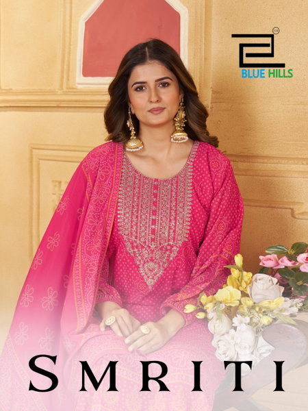 Smriti By Blue Hills Organza Surat Kurti With Bottom Dupatta Wholesale Market