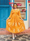 Smylee Akansha Rayon Printed Regular Wear Anarkali Kurti Collection