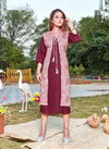 Smylee Hello Jacket Designer Party Wear Rayon Kurti With Jacket Collection