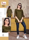 Smylee Nuts Nx Latest Stylish Western Regular Wear Heavy Rayon Slub crepe Ladies Top Collection