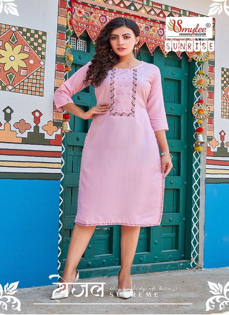 Smylee Sunrise fancy Regular Wear Rayon Heavy Designer Kurti Collection Catalog