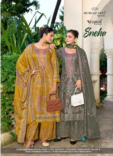 Sneha By Mumtaz Viscose Pashmina Printed Dress Material Orders In India