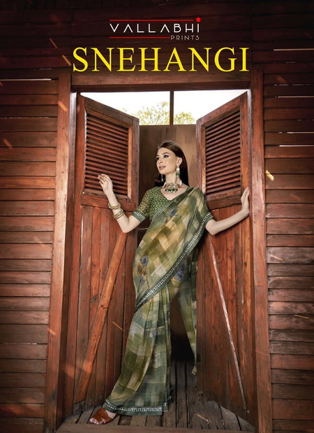 Snehangi By Vallabhi Printed Designer Georgette Sarees Wholesale Shop In Surat
