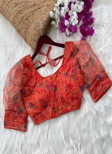 Sobha By Ruhi Organza Printed Blouse Wholesale Market In Surat