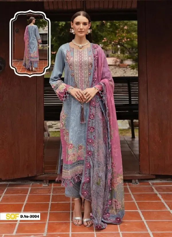 Sof Ayra B Vol 3 Lawn Cotton Pakistani Dress Material Wholesale Market In Surat
