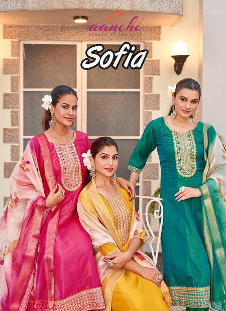Sofia By Aanchi Pure Shimmer Online Kurti With Bottom Dupatta Wholesale