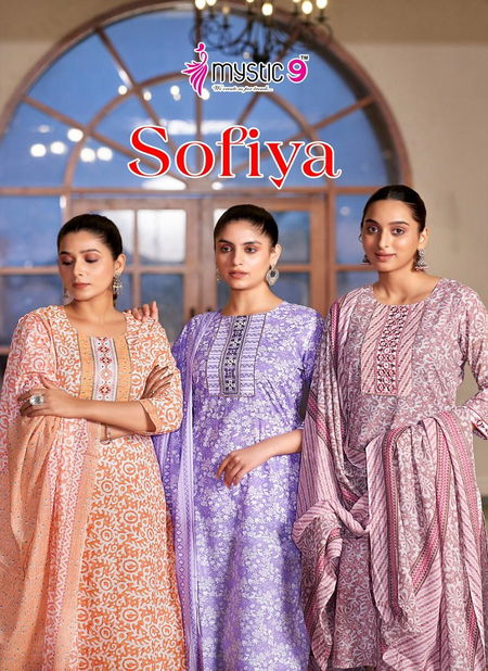 Sofiya Vol 1 By Mystic 9 Cotton Printed Kurti With Bottom Dupatta Wholesale Price In Surat Catalog