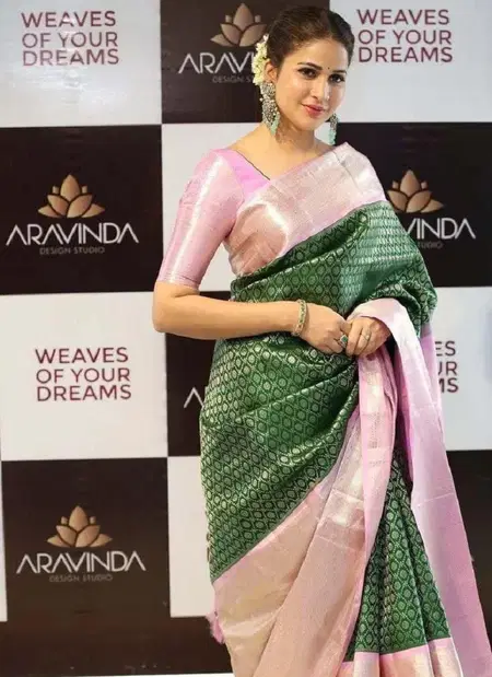 Soft Silk 4097 Lichi Soft Silk Wedding Wear Saree Wholesale Price In Surat
