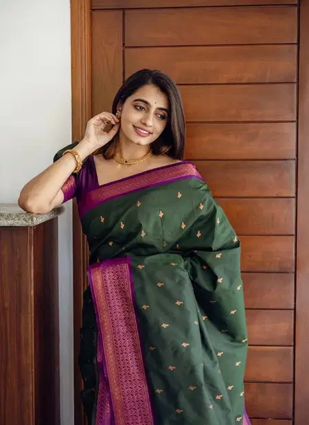 Soft Silk 5008 Lichi Silk Jacquard Work Occasion Wear Saree Orders In India
