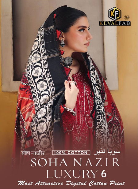 Soha Nazir Vol 6 By Keval Printed Cotton Pakistani Dress Material Wholesale Shop In Surat
