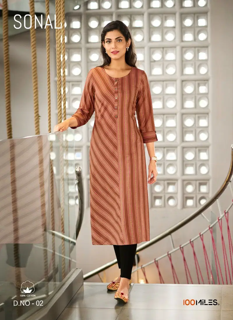 Sonal By 100miles Blended Cotton Kurti Wholesale Price In Surat Catalog