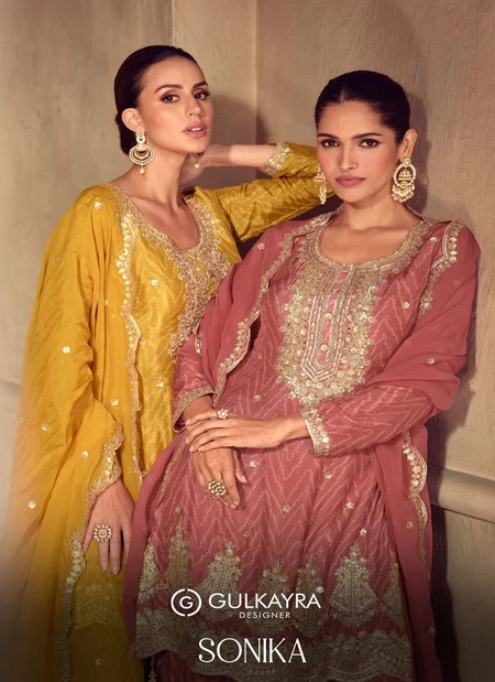Sonika By Gulkayra Real Chinon Designer Readymade Suits Wholesalers In Surat
