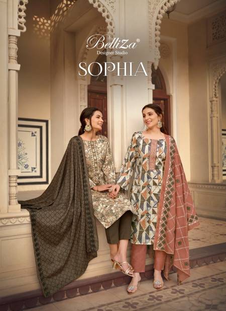 Sophia By Belliza 873-001 To 008 Printed Dress Material wholesale online Catalog