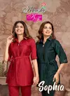 Sophia KF Plain Cord Set Ladies Top With Bottom Wholesale Shop In Surat