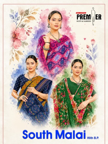 South Malai Vol 3 By Premier Cotton Printed Saree