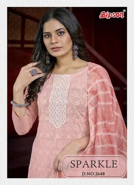 Sparkle 2648 By Bipson Designer Pure Cotton Dress Material Wholesale Market In Surat
