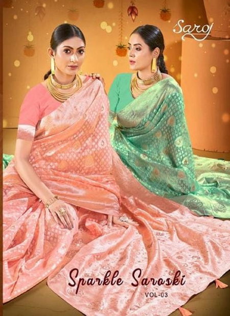 Sparkle Saroski 3 By Saroj Silk Organza Designer Sarees Wholesale Online
