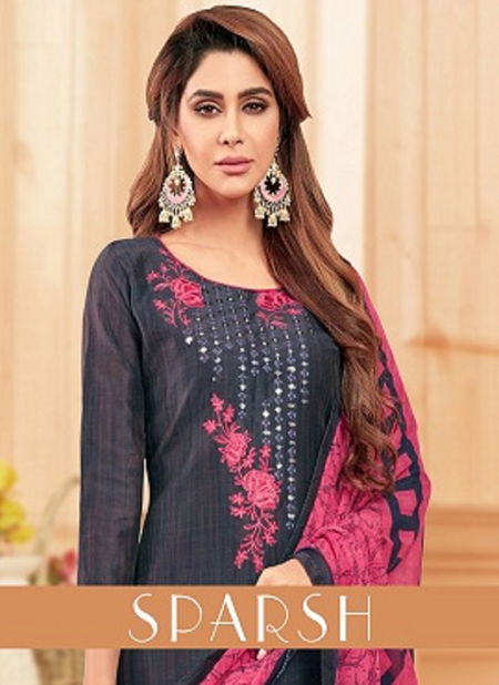 Sparsh Exclusive Latest Designer Festive Wear Cotton With Embroidery Work Top With Bottom And fancy Print Dupatta Dress Material Collection Catalog