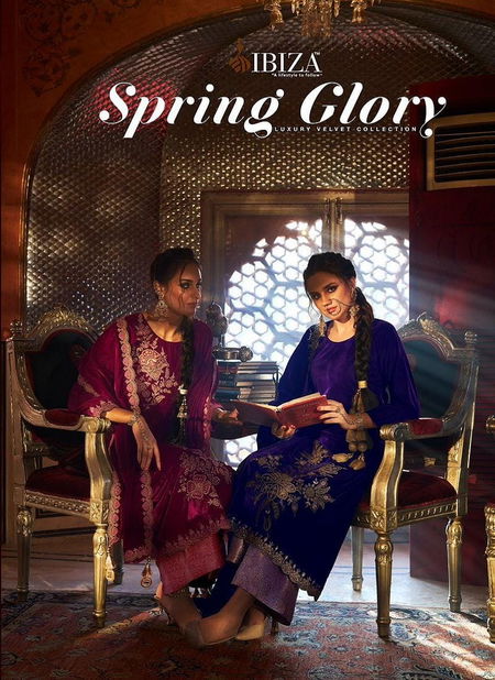 Spring Glory By Ibiza Velvet Embroidery Salwar Kameez Wholesale Shop In Surat Catalog