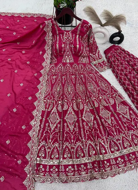 Sr 1651 Chinnon Silk Embroidery Readymade Suits Orders In India