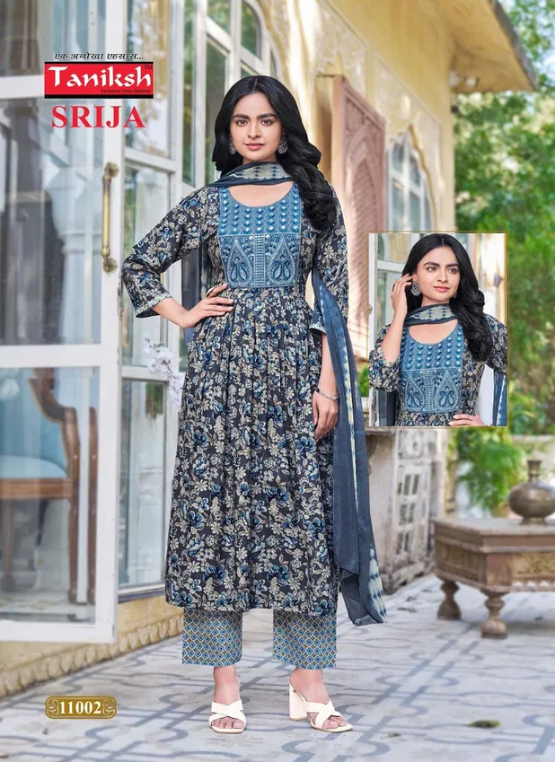 Srija Vol 11 By Taniksh Rayon Kurti With Bottom Dupatta Exporters In India