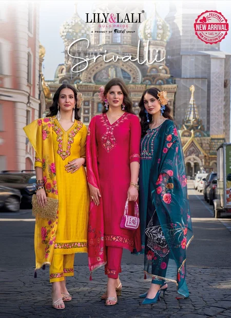 Srivalli By Lily And Lali Embroidery Handwork Viscose Readymade Suits Wholesale Online
